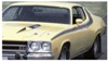1974 Plymouth Road Runner Side & Solid Roof Stripe Kit - 2 Mirrors
